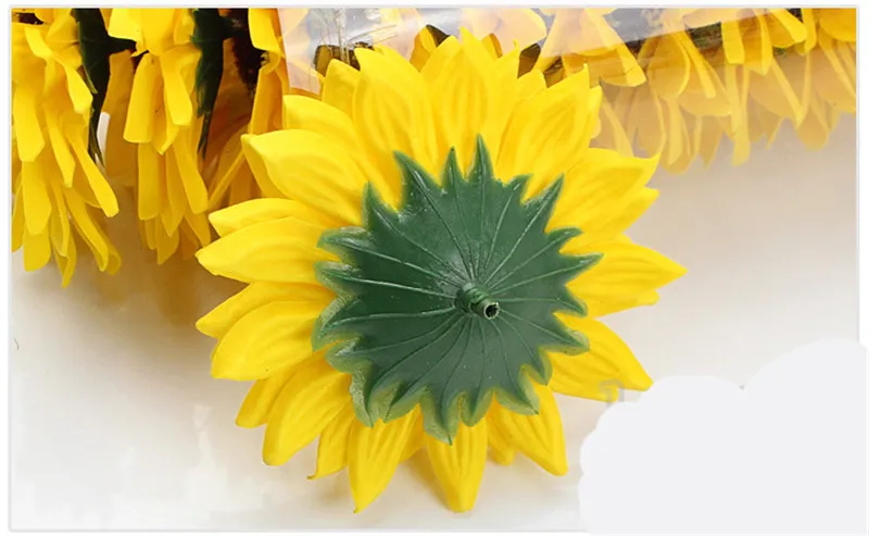 sunflower artificial flowers for wedding Soap Flower Head home decoration accessories Collocation Flower Shop Supplies JX011 (3)