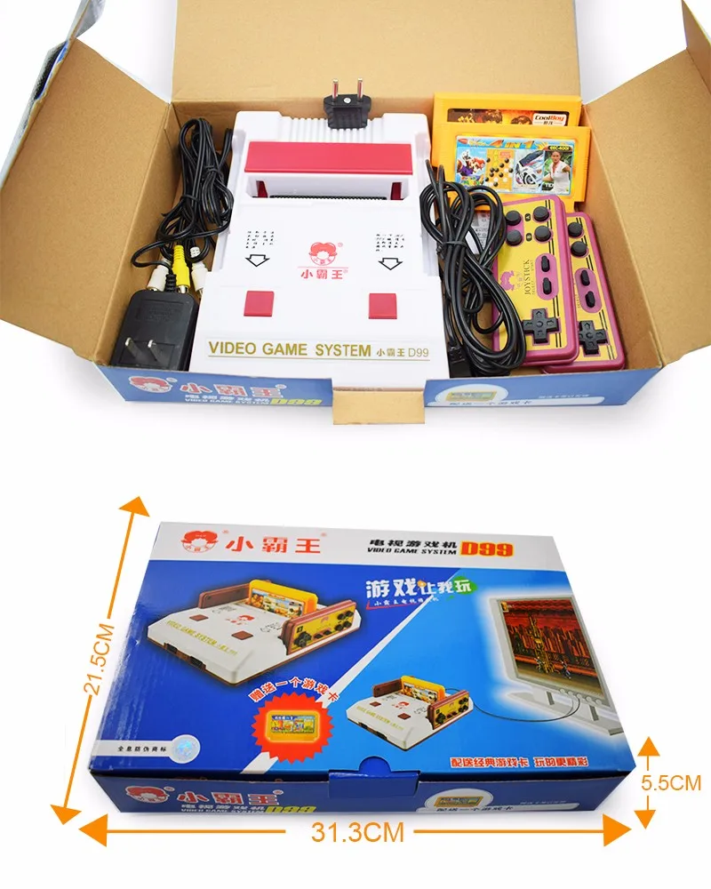 D99 Классическая игровая консоль для семейных ТВ видеоигр с бесплатными играми 400