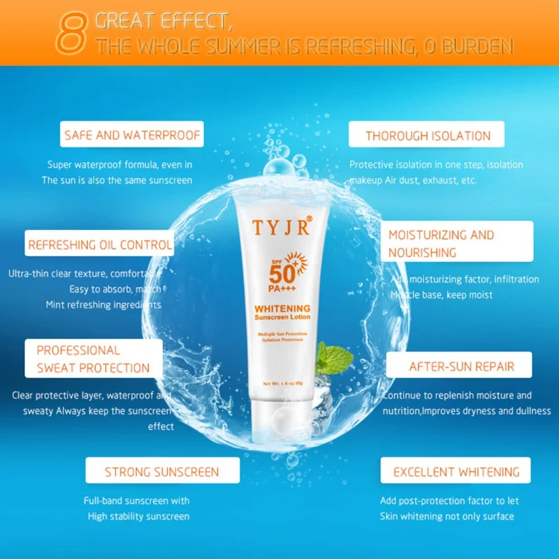 SPF50+ солнцезащитный крем Увлажняющий анти-УФ Солнцезащитный водонепроницаемый солнцезащитный крем для лица