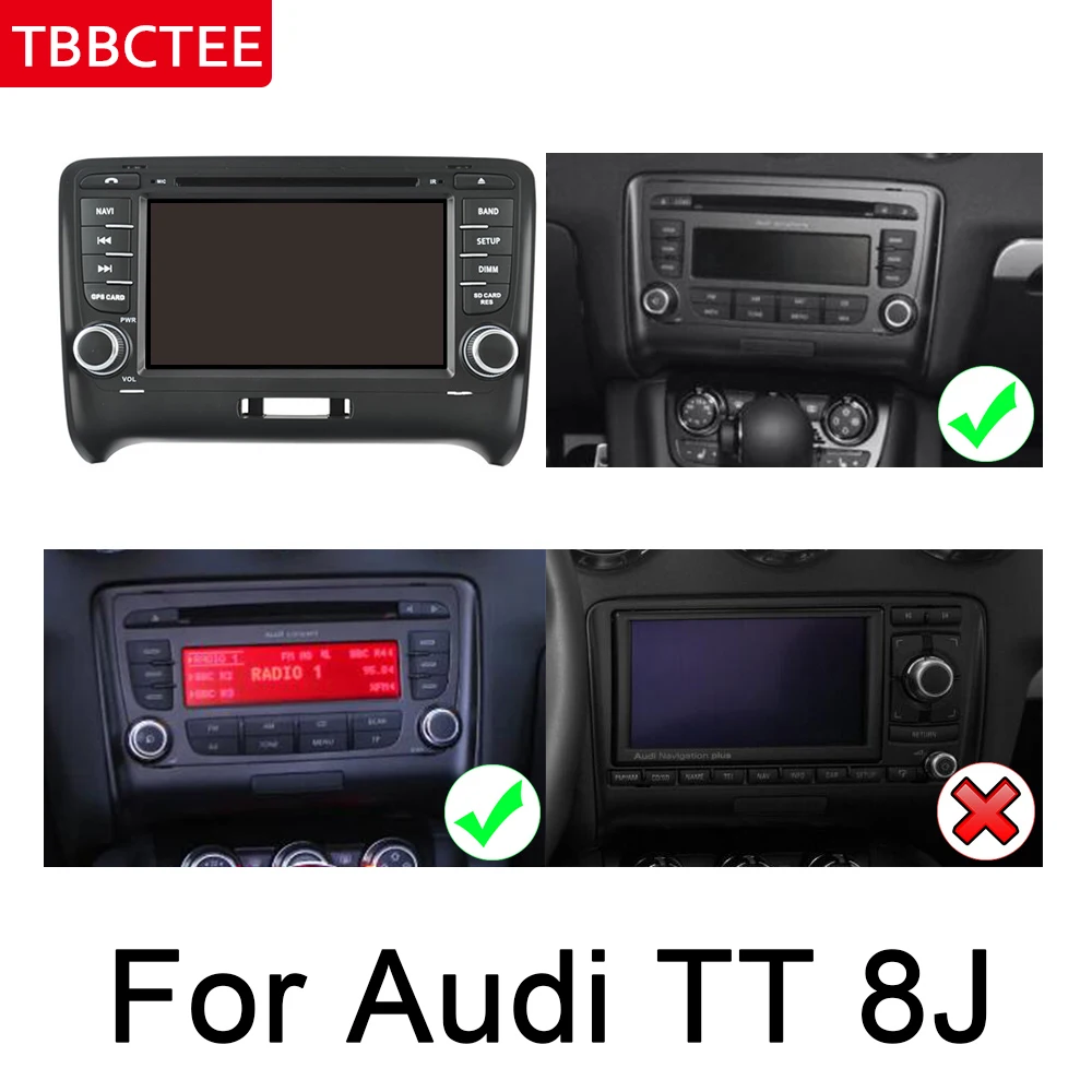 Best Car Multimedia Player Android Auto Radio For Audi TT 8J 2006-2014 MMI DVD GPS Navi Navigation Map Auto audio bluetooth stereo HD 5