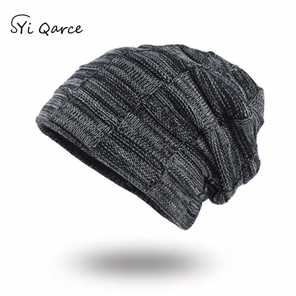 SYi Qarce, Skullies Beanies, зимняя вязаная шапка, мужская, супер теплая, шапка бини, шапка для мужчин и женщин, для спорта на открытом воздухе, для катания на коньках, шапка NM051-56
