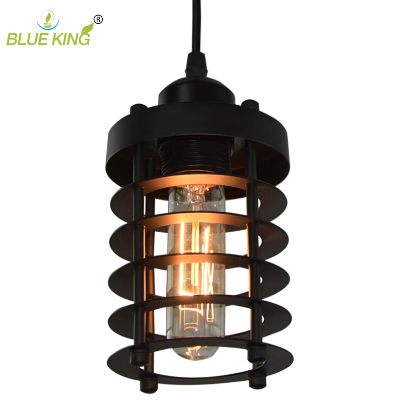 Industrial Vintage Pendant Light American Style Ancient Wrought Iron RH Loft Coffee Bar Restaurant Kitchen edison Lights vintage pendant lights industrial edison lamp american style clear glass bell shade fixture rh loft coffee bar restaurant lights