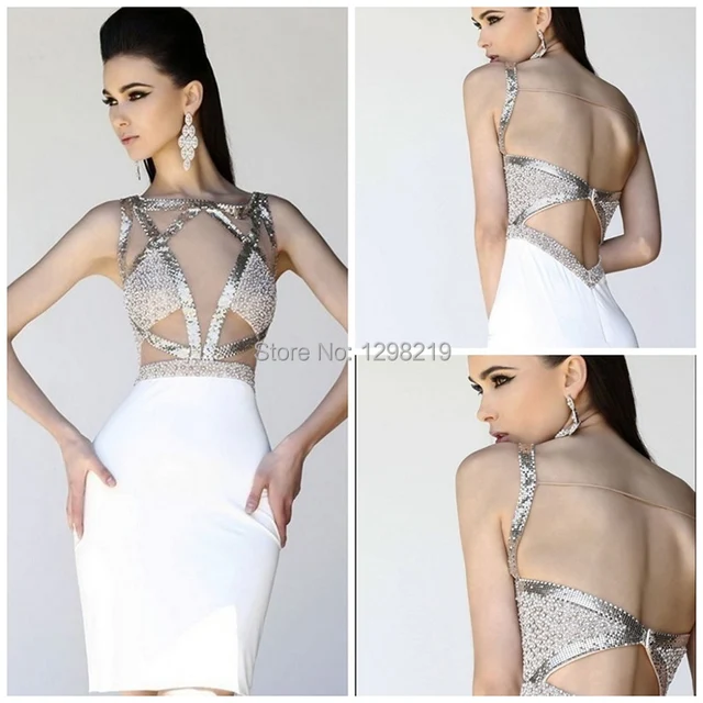 Us 159 0 Hot Y Sheath Mini Tail Party Dress White Short Prom Dresses Custom Make Robe De Backless Club In From Us 159 0 Hot Y Sheath Mini Tail Party Dress White Short Prom Dresses Custom Make Robe De Backless Club In From