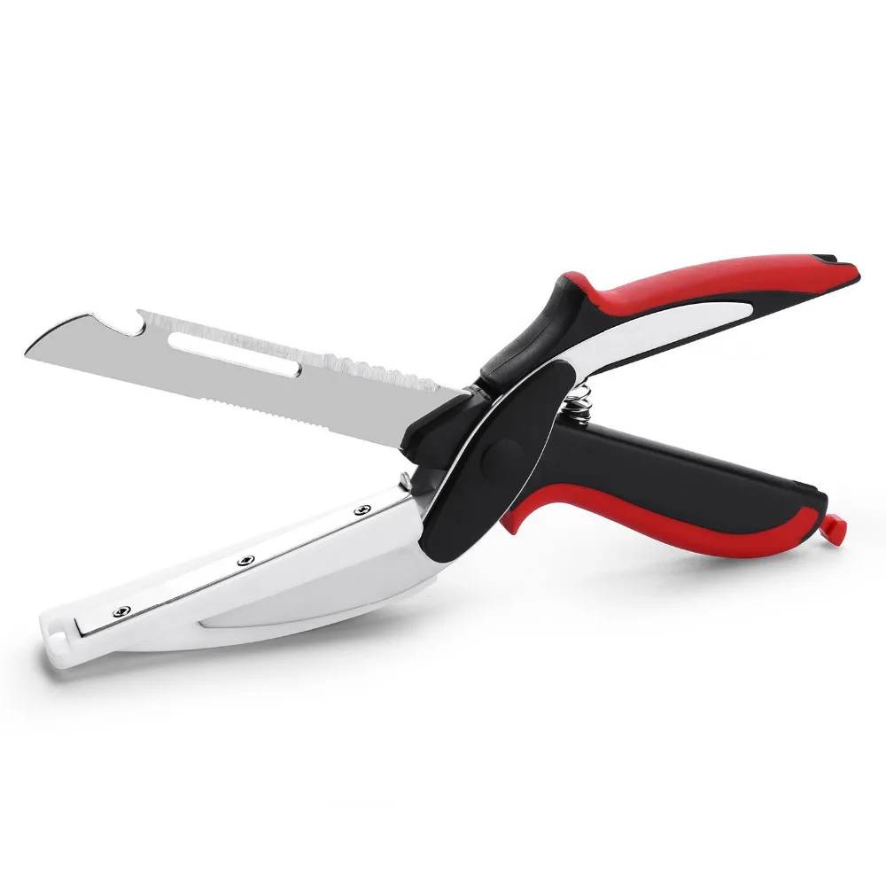 

Kitchen Easy and Smart Multipurpose Scissors Food Cutter with Cutting Board Heavy Duty Stainless Steel Deboning Shears Vegetable