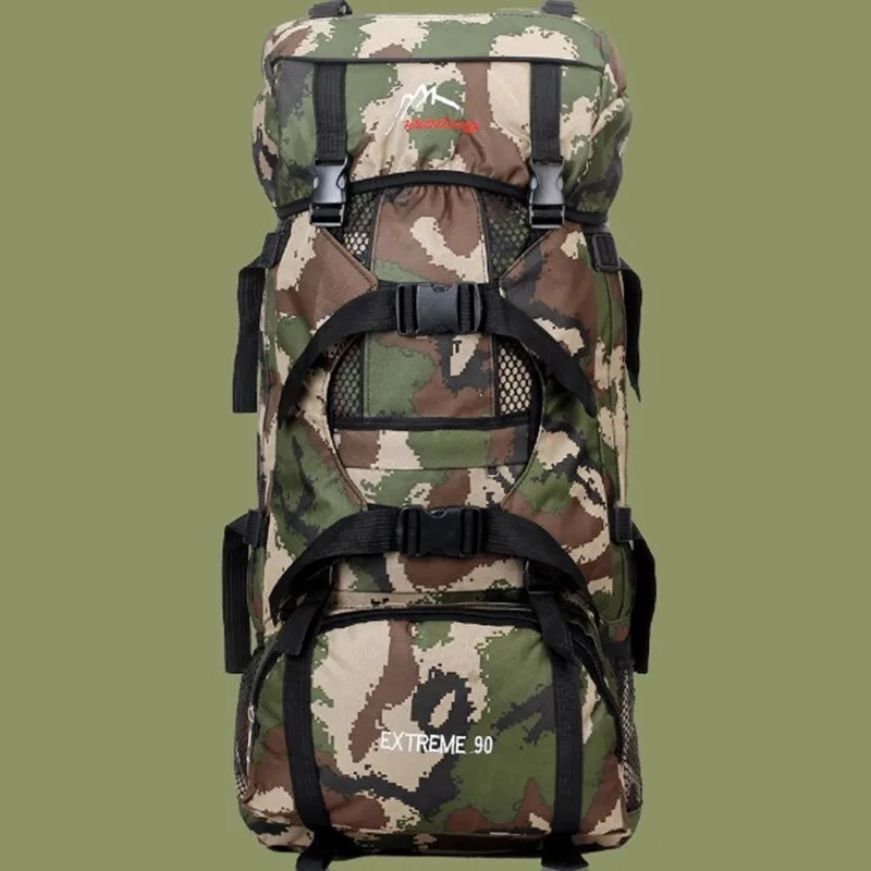 70L большой походный рюкзак, спортивный военный тактический нейлоновый рюкзак для походов, альпинизма, рюкзак XA574YL - Цвет: camouflage green