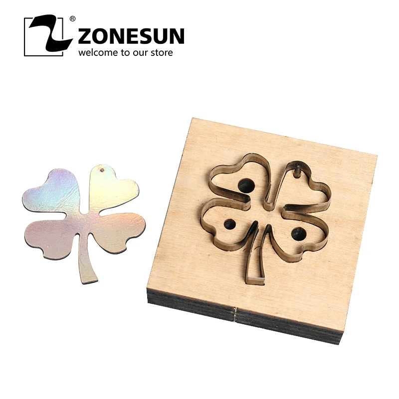 

ZONESUN Clover Leather Cutting Die Papercraft Paper Art Leather Decoration Tool For Die Cutting Machine Diy Handicraft Cutter