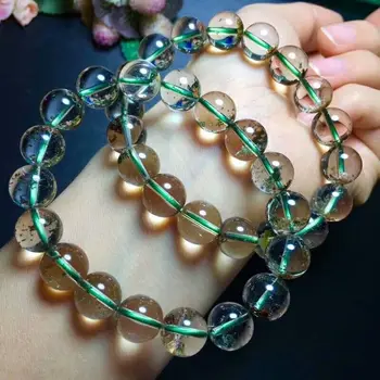 

Natural Crystal Bracelet Phantom Ghost Quartz 11.5-10.5mm AAA(CX#5265)