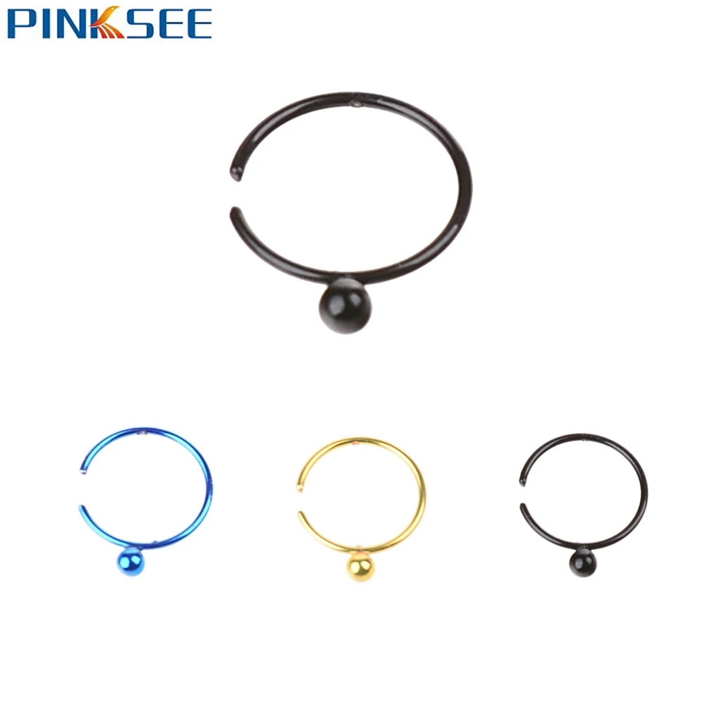 Buy 10pcs Stainless Steel Circle Nose Clip Hoop For