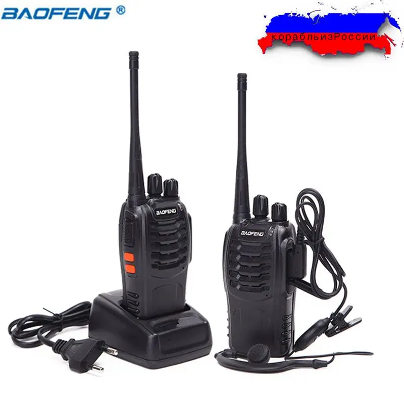 Портативная рация Baofeng BF 888S Talkie 5W 2 шт. портативная bf 888s UHF 400 470 МГц Любительское