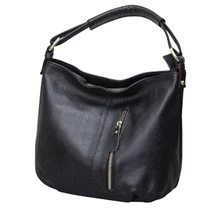 Брендовая новая женская сумка Хобо Классическая Повседневная женская сумка натуральная кожа маленькая сумка через плечо с рюшами для девушек