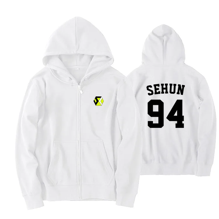 Kpop exo sc sehun chanyeol what a life album с именами членов группы куртка капюшоном принтом