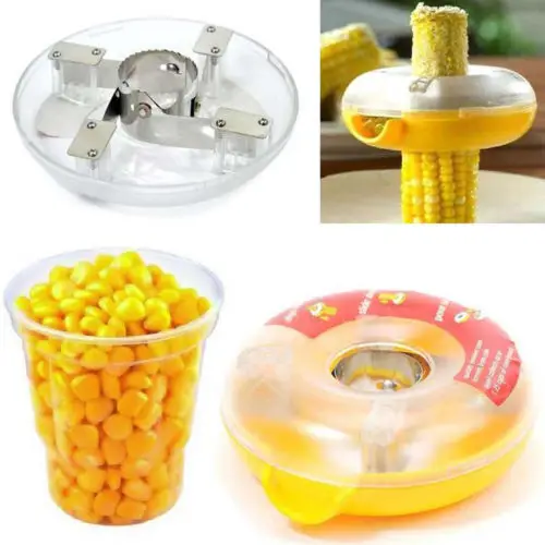 

Corn Peeler Thresher Cob Kerneler One-Step Cutter Stripper Remover Kitchen Tool
