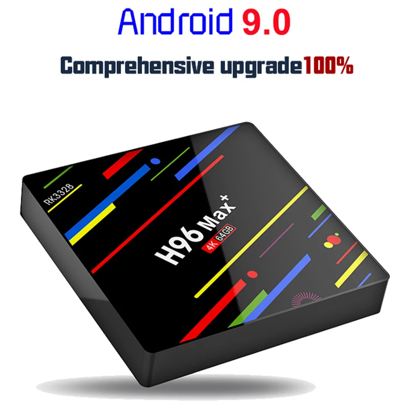 H96 Max Plus+ Android 9,0 ТВ приставка 4G Ram Rk3328 четырехъядерный 64 бит 2,4/5G Wifi Lan Смарт медиаплеер H.265 Dlna приставка Eu Pl