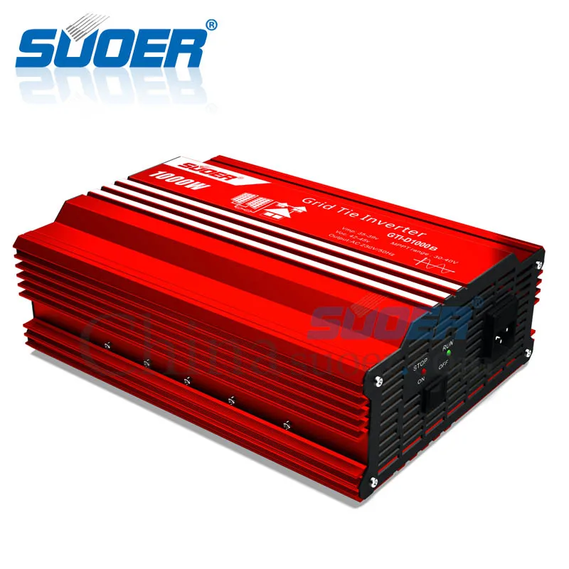 Suoer【Grid Tie Inverter】 1000W 24V 220V MPPT солнечная энергия на сетке Tie Инвертор(GTI-D1000B