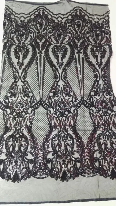 

Кружевная ткань, африканская, французская, с блестками, 5 ярдов, J-4118