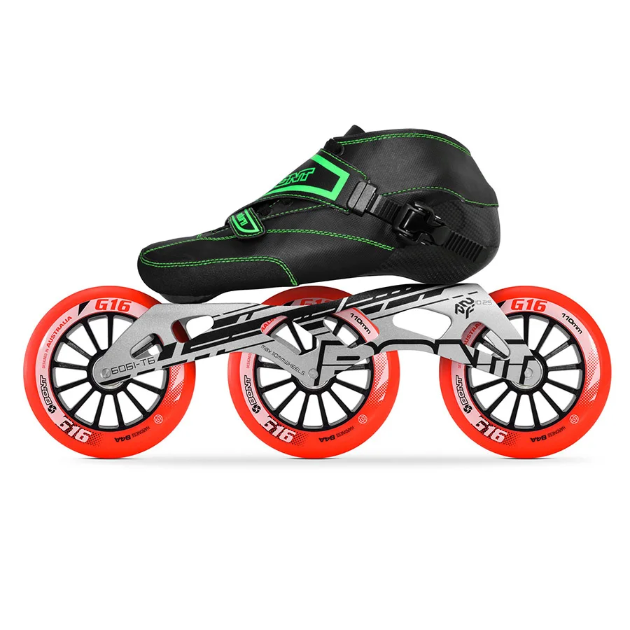 الأصلي بونت إندورو 3*90/100/110 مللي متر G16 المهنية سرعة حذاء تزلج بعجلات Heatmoldable الكربون الألياف سباق Patines أطفال الرجال الكبار