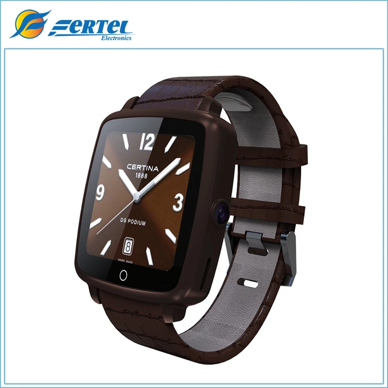 

Fashion SmartWatch U11C Leather Strap Smart Watch Support Micro SIM Card Bluetooth Connectivity for iOS Android Phone