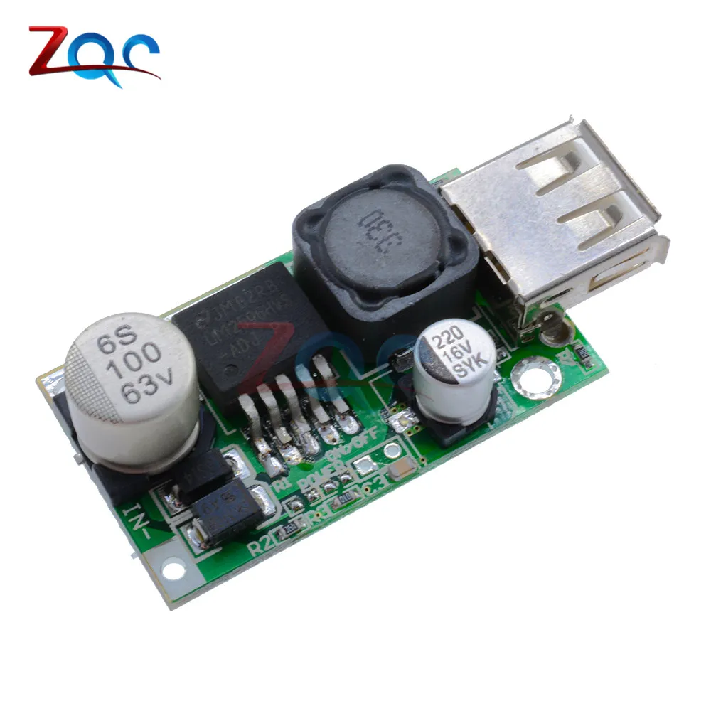 

LM2596HV 5V DC-DC Step Down Buck Converter Module 9V 12V 24V 36V 48V to 5V 3A USB Charger Module