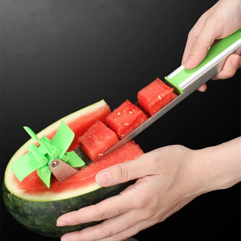 

Watermelon cutter 304 stainless steel windmill watermelon cutter cut honey melon watermelon block multifunctional tool