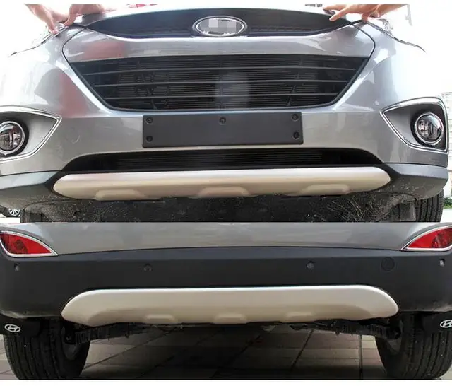Para Hyundai Tucson IX35 2010 2011 2013 Chrome + PU Plástico Front