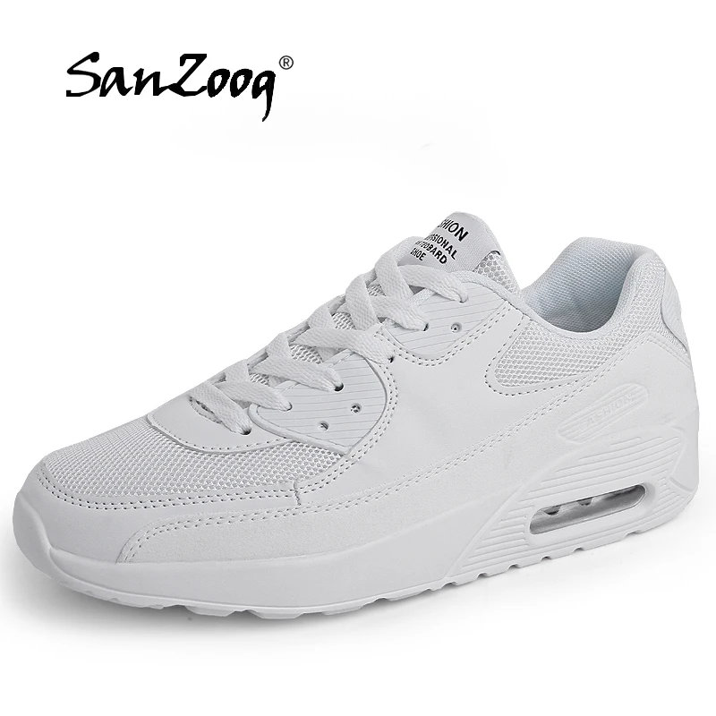 

breathable big size men sneakers black white fashion brand flat shoes unisex lightweight cushioning soles chaussure homme