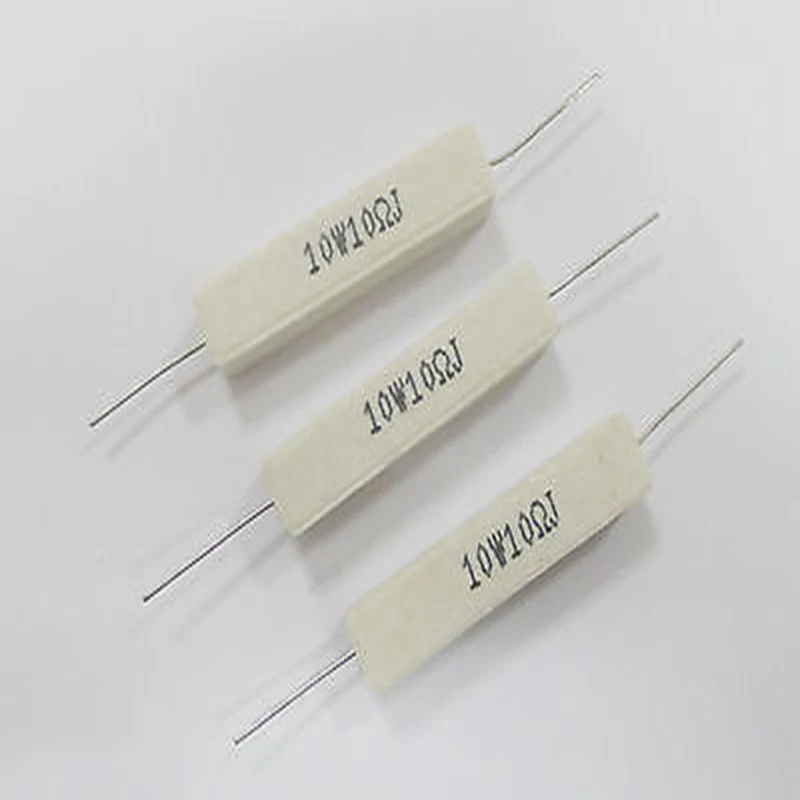 10x10W 10 Ohm 10R 5 Ceramic Cement Power Resistor New Good Quality In