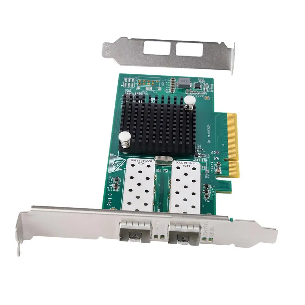 ORICO PCIE 2 Порты и разъёмы 10 гигабитный сетевой адаптер INTEL82599ES чип PCI-Express сетевой карты совместим с X16 слот переключатель для Win7 - Цвет: Черный