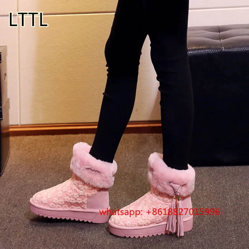 pink fur boots womens