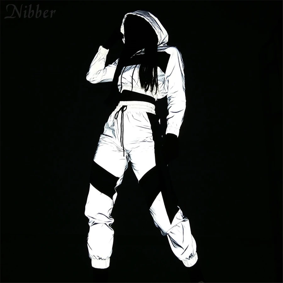 Nibber عاكسة سترة سراويل تقليدية 2 قطعة مجموعات إمرأة 2019 حار بيع هوديي دعوى النشطة الأزياء حزب ليلة لباس غير رسمي موهير Nibber عاكسة سترة سراويل تقليدية 2 قطعة مجموعات إمرأة 2019 حار بيع هوديي دعوى النشطة الأزياء حزب ليلة لباس غير رسمي موهير