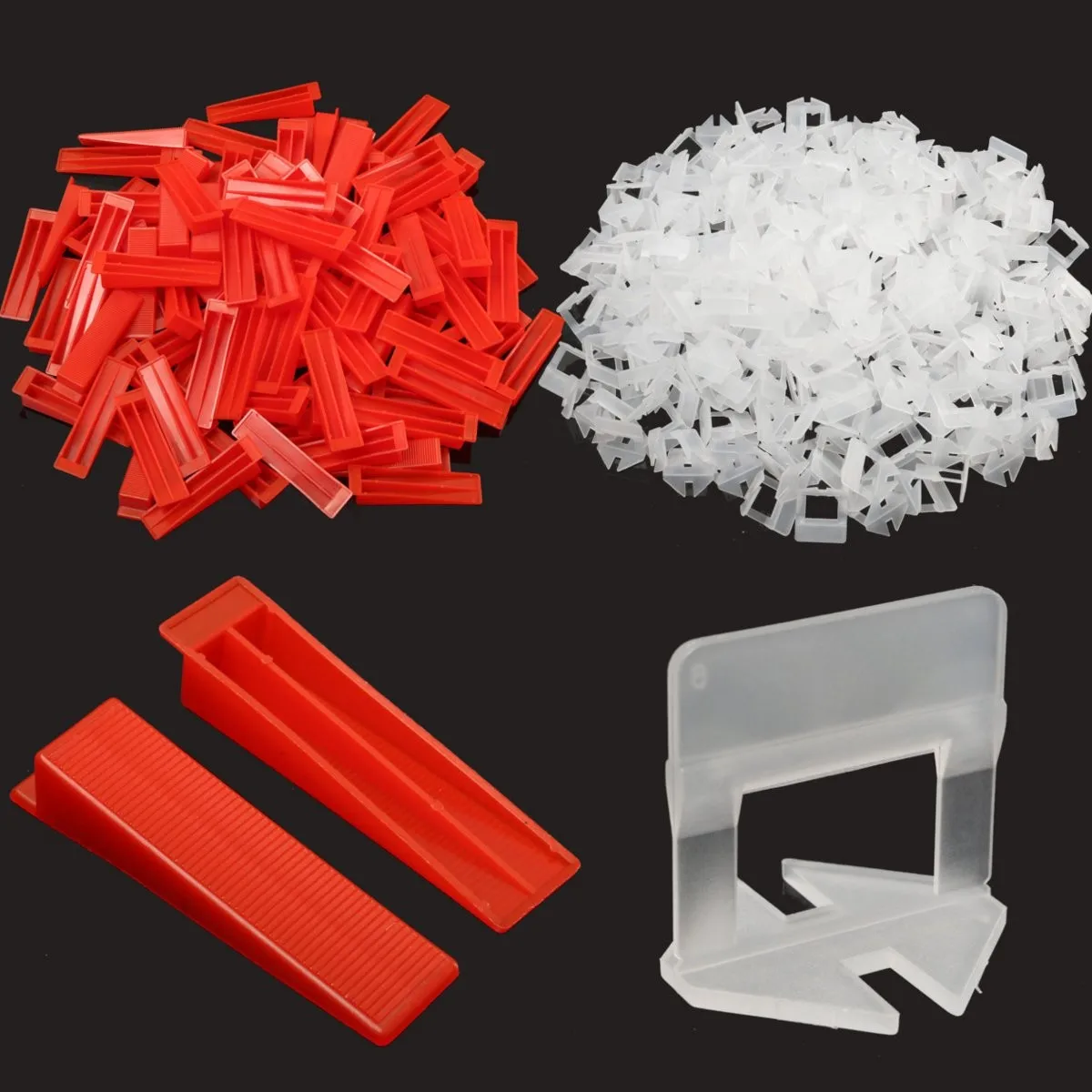 

400Pcs Alignment Tile Leveling System Clips With 100 Wedges Plastic Spacers Tiling Tool Hand Tools Parts