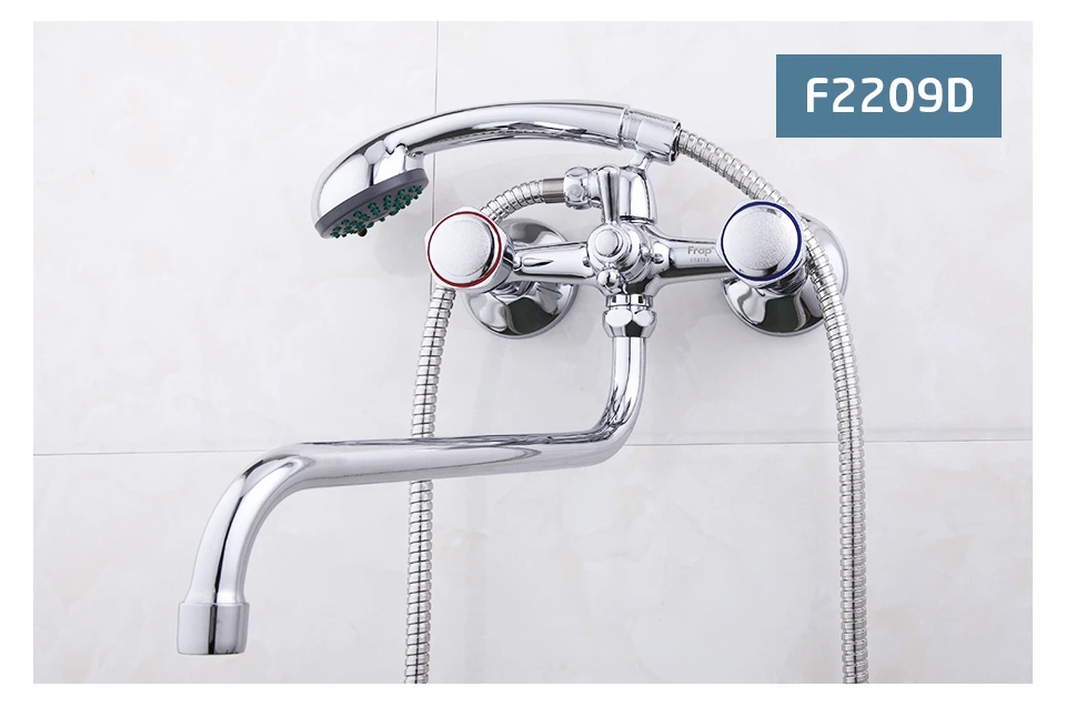 Frap классический смеситель для душа и ванны с длинным носом смеситель для ванны с двойной ручкой F2208 F2209D F2220 F2227D