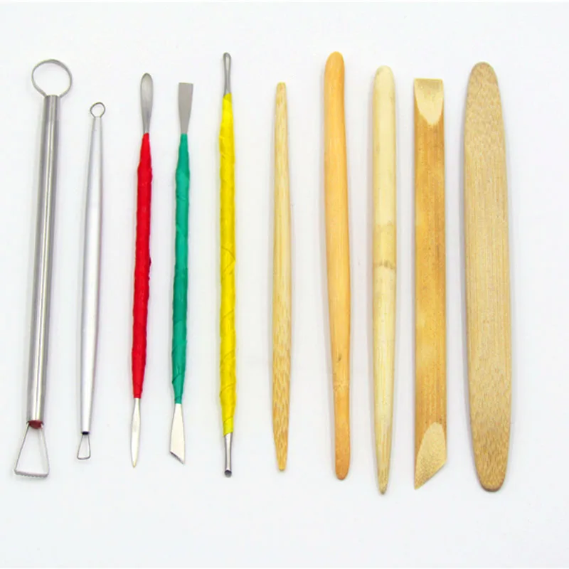 10pcs Professional DIY Clay Sculpting Sculpt Smoothing Wax Carving