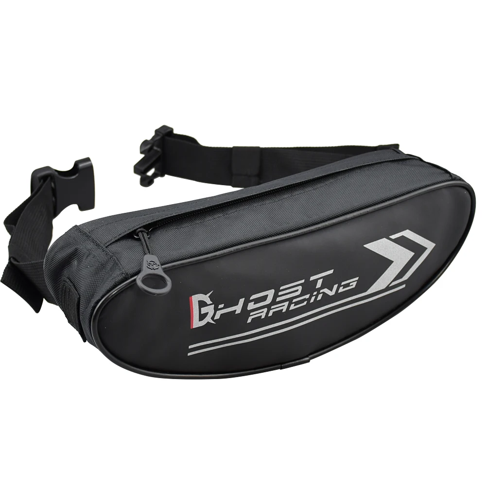 

2019 Ghost Racing Universal Leisure Men Black Motorcycle Handlebar Bag Waterproof Motorcycle Front Bag Multi-Functional Bag
