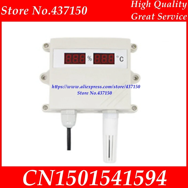 

Temperature and humidity sensor transmitter 4-20MA 0-5V 0-10V RS485 output waterproof digital led display moisture meter