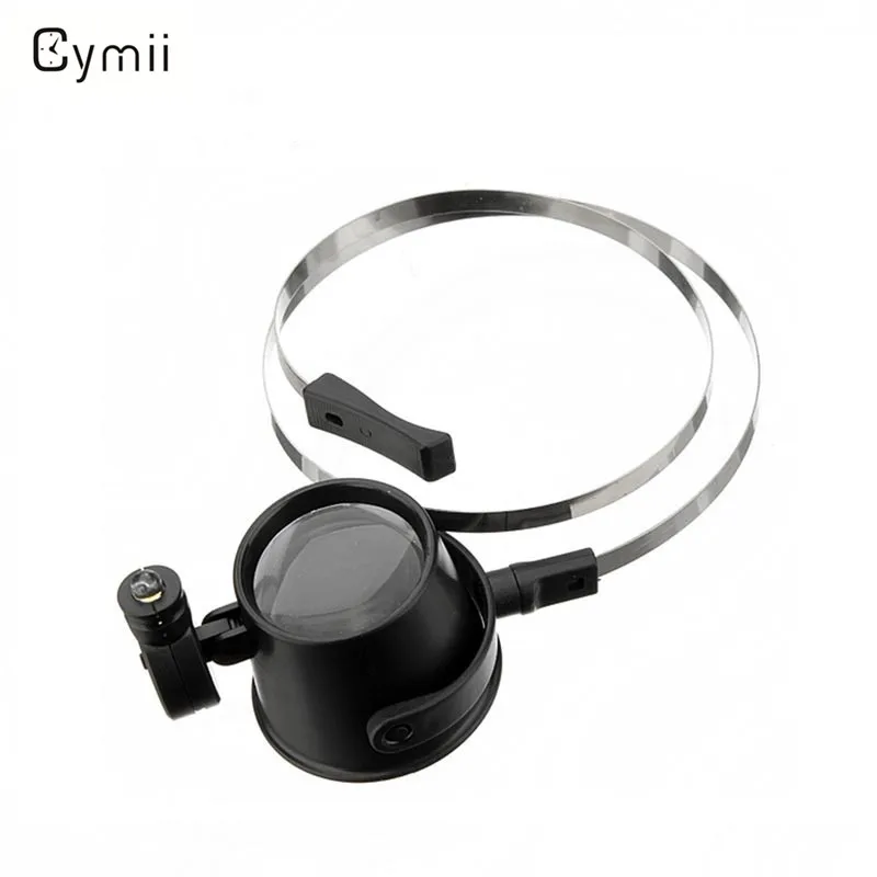 

Cymii Lowest Price Jewellery Led Lighted 15X Eye Loupe Hands-Free Head Strap Magnifier Watchmakers Watch Repair Tool