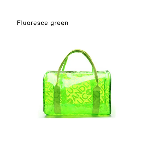 Женская сумка для плавания, Женская водонепроницаемая сумка для купального костюма, желейные сумки, купальный мешок для бассейна, пляжная сумка, коллекция, посылка - Цвет: Fluoresce Green