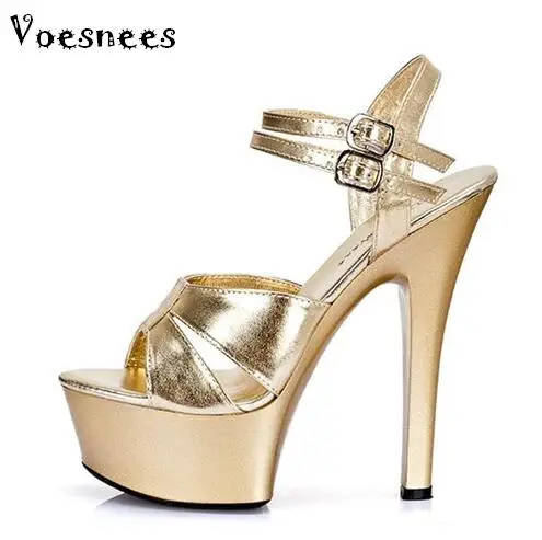 

Shoes Woman 2018 Summer Models high heels 15 cm high with Platform Thick Bottom Line Sandals T Station Large Size Shoes Female