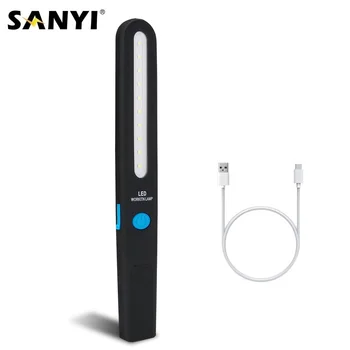 

Double Magnetic Working Light 4 Mode LED Flashlight USB Rechargeable Torch Slim Inspection Lamp Worklight Night Fishing Lighting