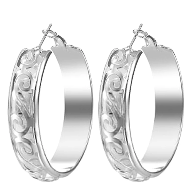 

2018 Fashion Boho Big Drop Earrings For Women Jewelry Brinco Carved Vintage Tibetan Silver Bohemian Long Earrings