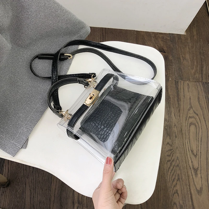  New Fashion Shoulder Crossbody Bags for Women 2019 Designer PVC Transparent Beach Bag Woman Handbag - 33022049605