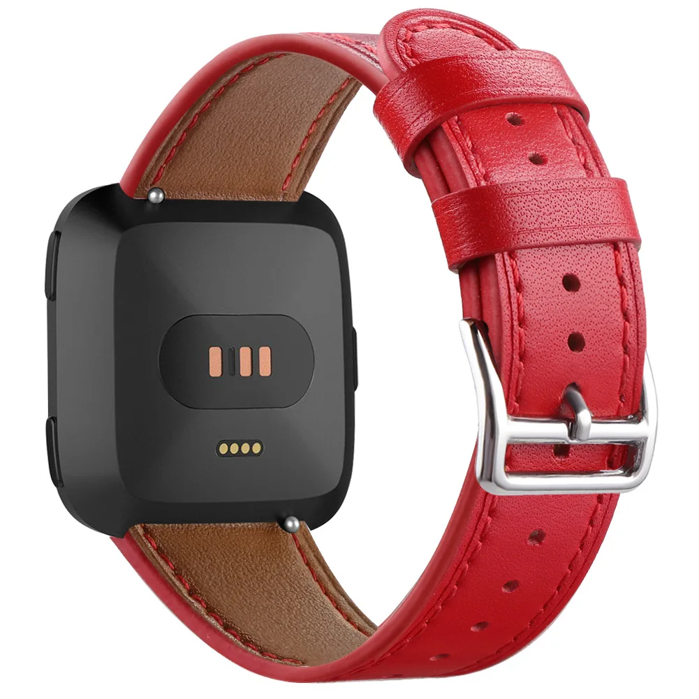  Essidi Premium Sweatproof Leather Wristband Strap Replacement For Fitbit Versa Smart Watch Bracelet - 32957480772