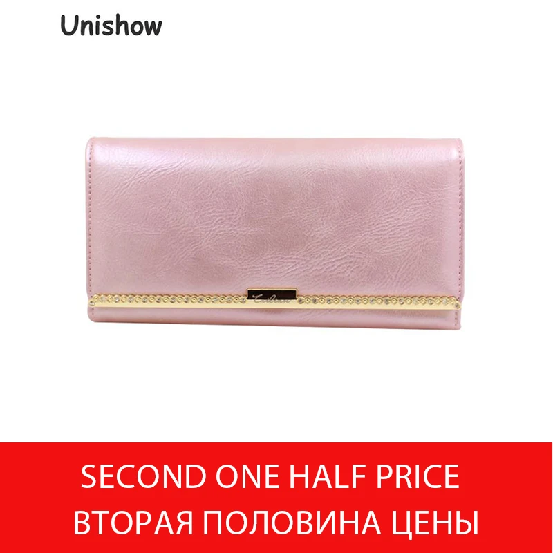 

Unishow Women Wallet Clutch Ladies Brand Designed Studded Purse Long Pu Leather Wallet Large Capacity Purse Women Card Holders