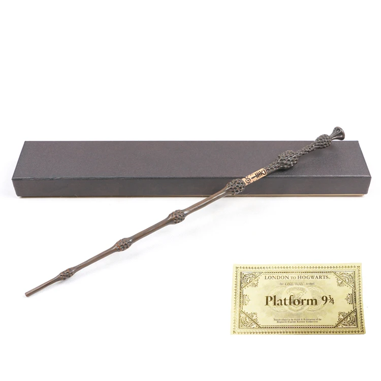 

New Original Version Quality Metal Core Deluxe COS Albu Dumbledore/Harry Ron Magic Magical Wand/Ticket Gift Box Packing