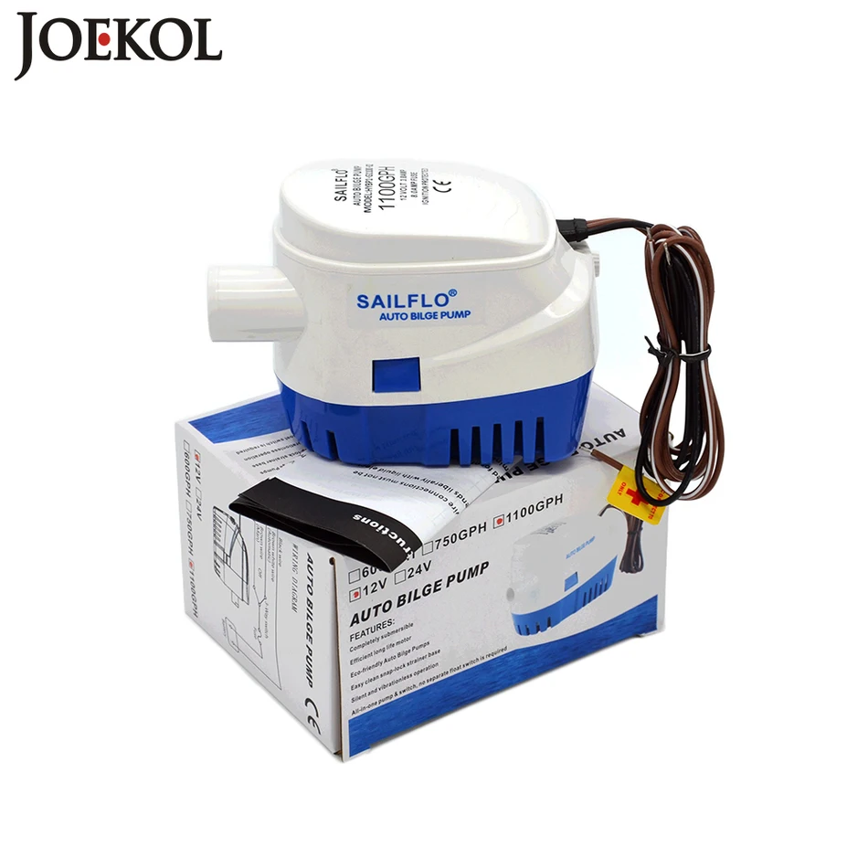 Free Shipping 1100gph Submersible Boat Water Pump Dc 24v Automatic