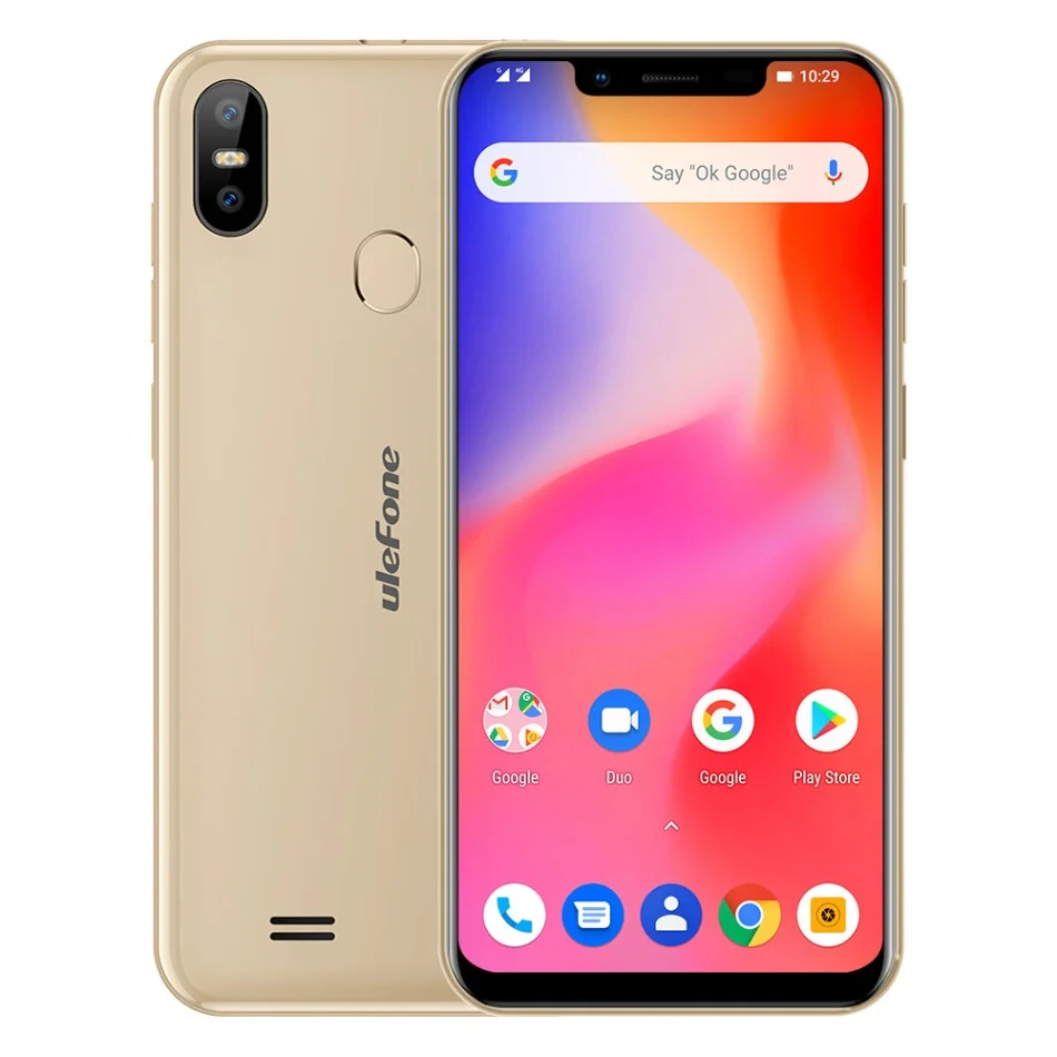 Мобильный телефон Ulefone S10 Pro, 5,7 HD+ 19:9, 2 Гб ОЗУ, 16 Гб ПЗУ, 16 МП, Android 8,1, четырехъядерный смартфон MT6739WA, разблокировка лица, 4G - Цвет: Золотой