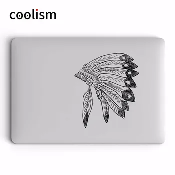 

Indian Feather Hat Colorful Laptop Decal Sticker for Apple Macbook Pro Air Retina 11 12 13 15 inch Mac Surface Book Partial Skin