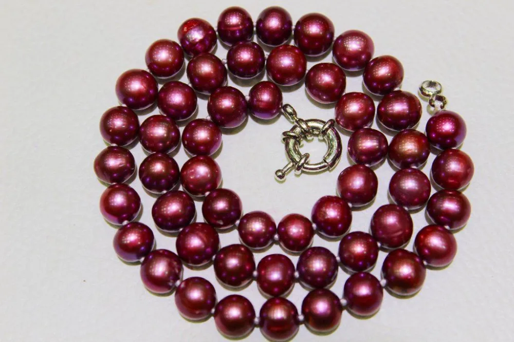 

ddh003803 fresh water pearl necklace Fuchsia 8x9mm 17.5INCH