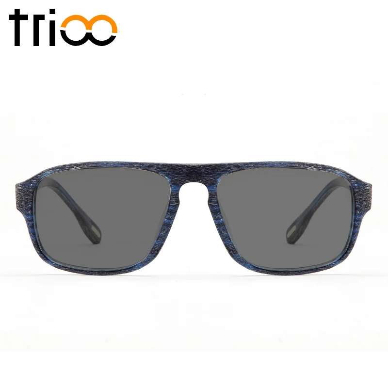 Солнцезащитные очки TRIOO с диоптриями черные фотохромные UV400 квадратные по