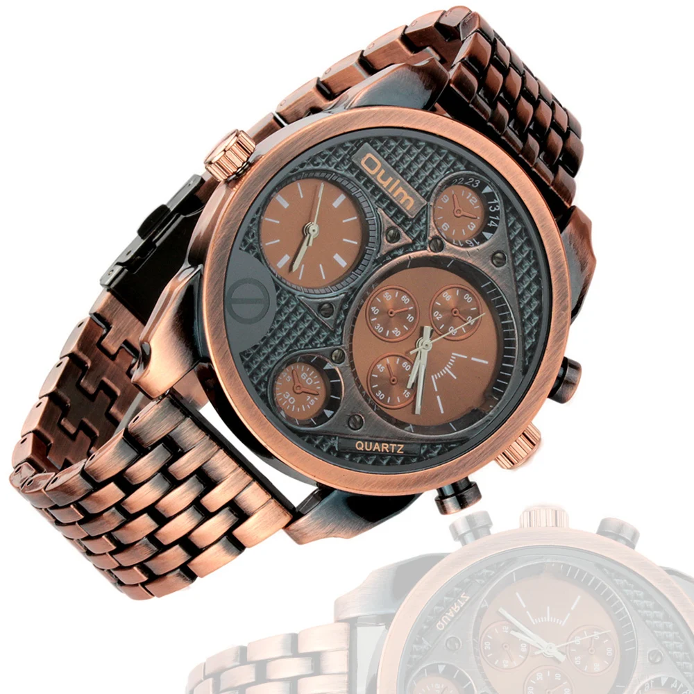 Vintage Vogue Designer Double Time Orologio Militar Mens del Quarzo di  Sport Tutto In Acciaio Retro Rosso Rame Verniciato Orologi Da Polso  Relo|watches 2|clock sunrisewatch with - AliExpress