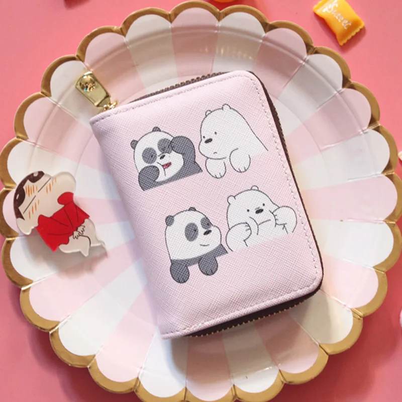 

We Bare Bears Business ID Credit Card Holder Case 9 Slots Cartoon Pattern PU Leather Wallet For Women Man Bank Card Box